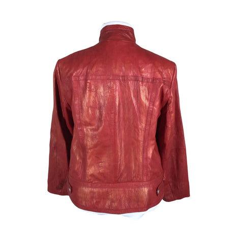 Unisex Gerry Weber - Leather jacket, size 42 - Red (2)
