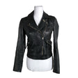 Unisex Massimo Dutti - Leather jacket, size 34 - Black ()