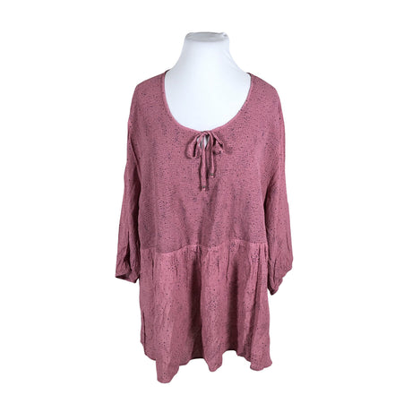 Unisex Ulla Popken - Tricot tunic, size 54 - Light pink ()