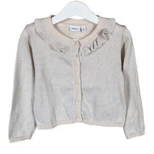 Unisex Name It - Knit bolero jacket, size 98 - 104 - Beige (1)