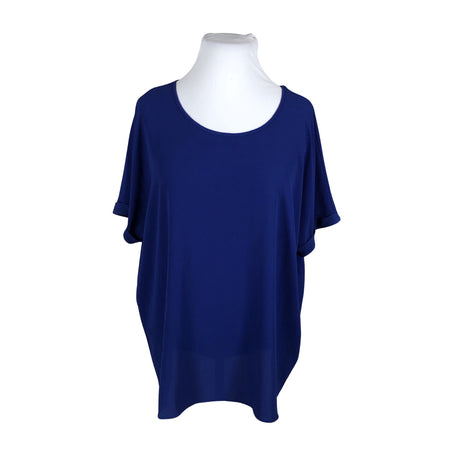 Unisex Zizzi - Short-sleeved blouse, size 46 - Blue ()