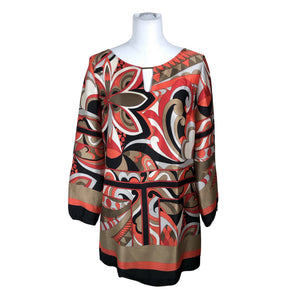 Unisex Betty Barclay - Schiffon tunic, size 40 - Brown (1)
