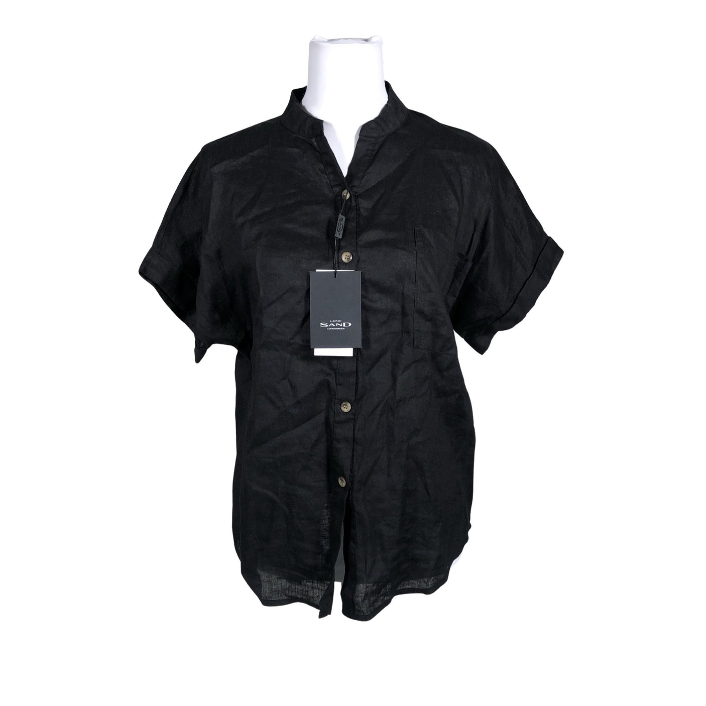 Unisex Sand - Short-sleeved blouse, size 34 - Black (1)