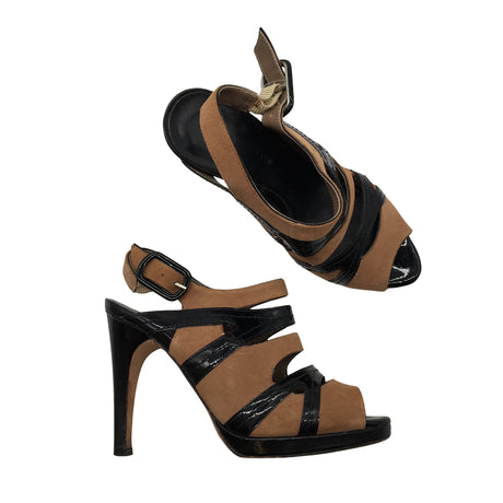 Unisex Karen Millen - Open toe high heel shoes, size 37 - Black ()