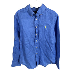 Unisex Polo Ralph Lauren - Collared shirt, size 122 - 128 - Blue (1)