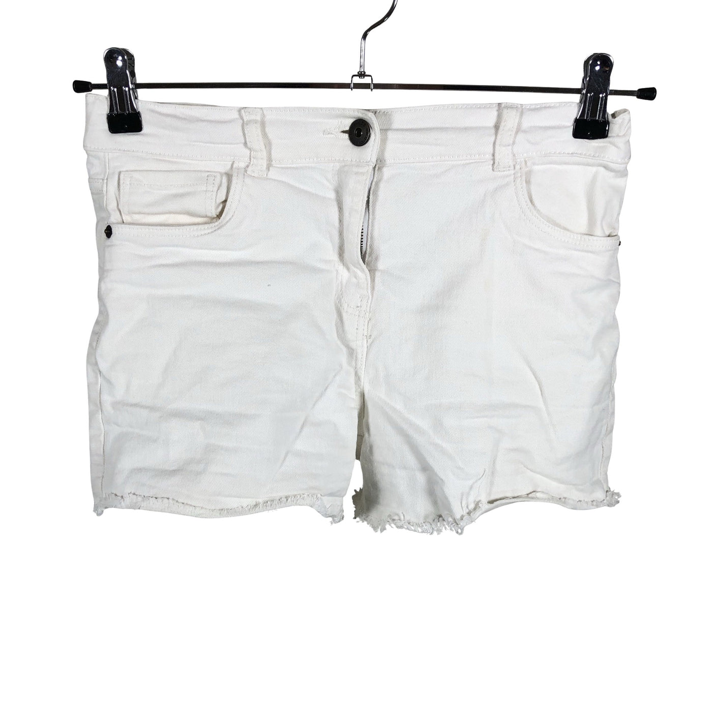 Unisex TEX - Denim shorts, size 158 - 164 - White (1)