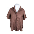 Unisex Enteliér - Short-sleeved blouse, size 44 - Brown ()