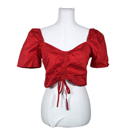 Unisex Glamorous - Short-sleeved blouse, size 40 - Red ()