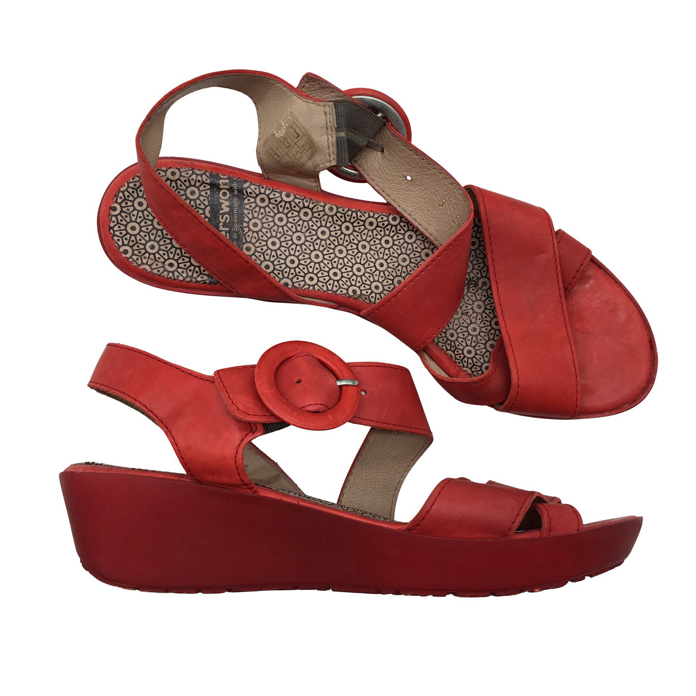Unisex Wonders - Wedge sandals, size 40 - Red (1)