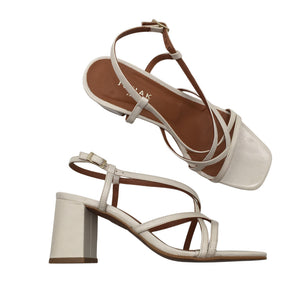 Unisex Jonak - Heeled sandals, size 39 - Natural white (1)