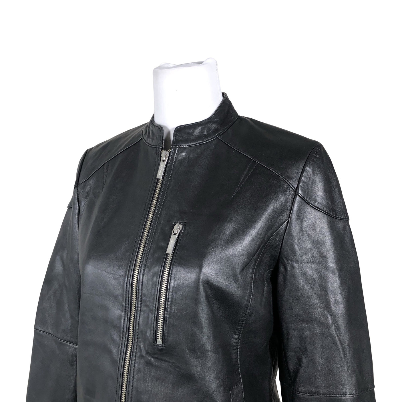 Unisex Tommy Hilfiger - Leather jacket, size 38 - Black (2)