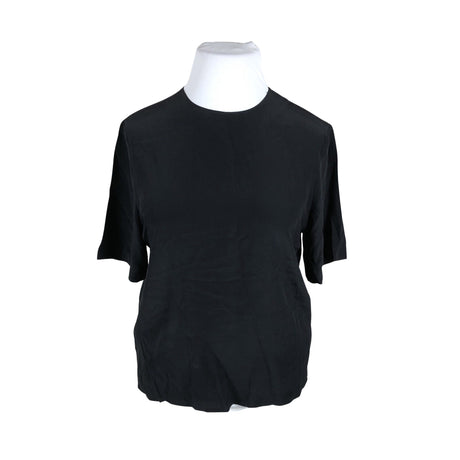 Unisex Stockmann Silk - Short-sleeved blouse, size 42 - Black ()