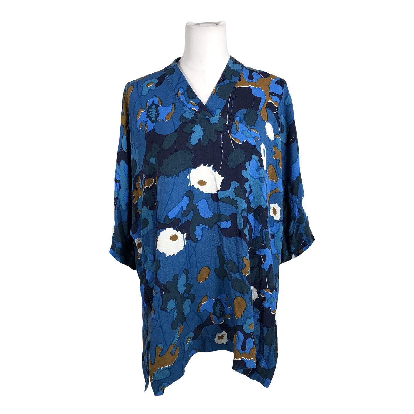 Unisex Marimekko - Schiffon tunic, size 38 - Blue (1)