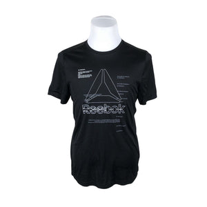 Unisex Reebok - Sports shirt, short sleeve, size L - Black (1)