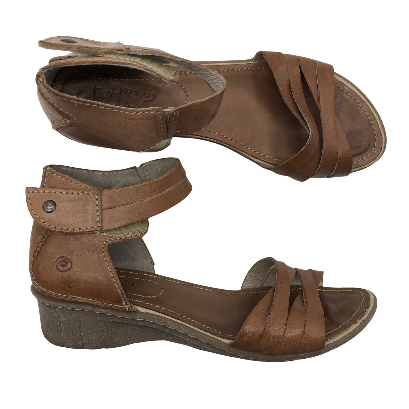 Unisex Khrio - Wedge sandals, size 39 - Brown (1)