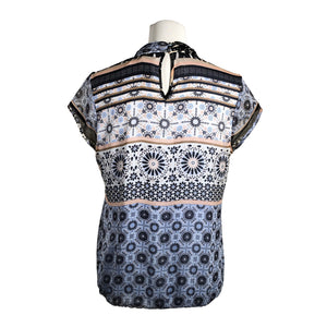 Unisex Comma - Short-sleeved blouse, size 38 - Blue (2)