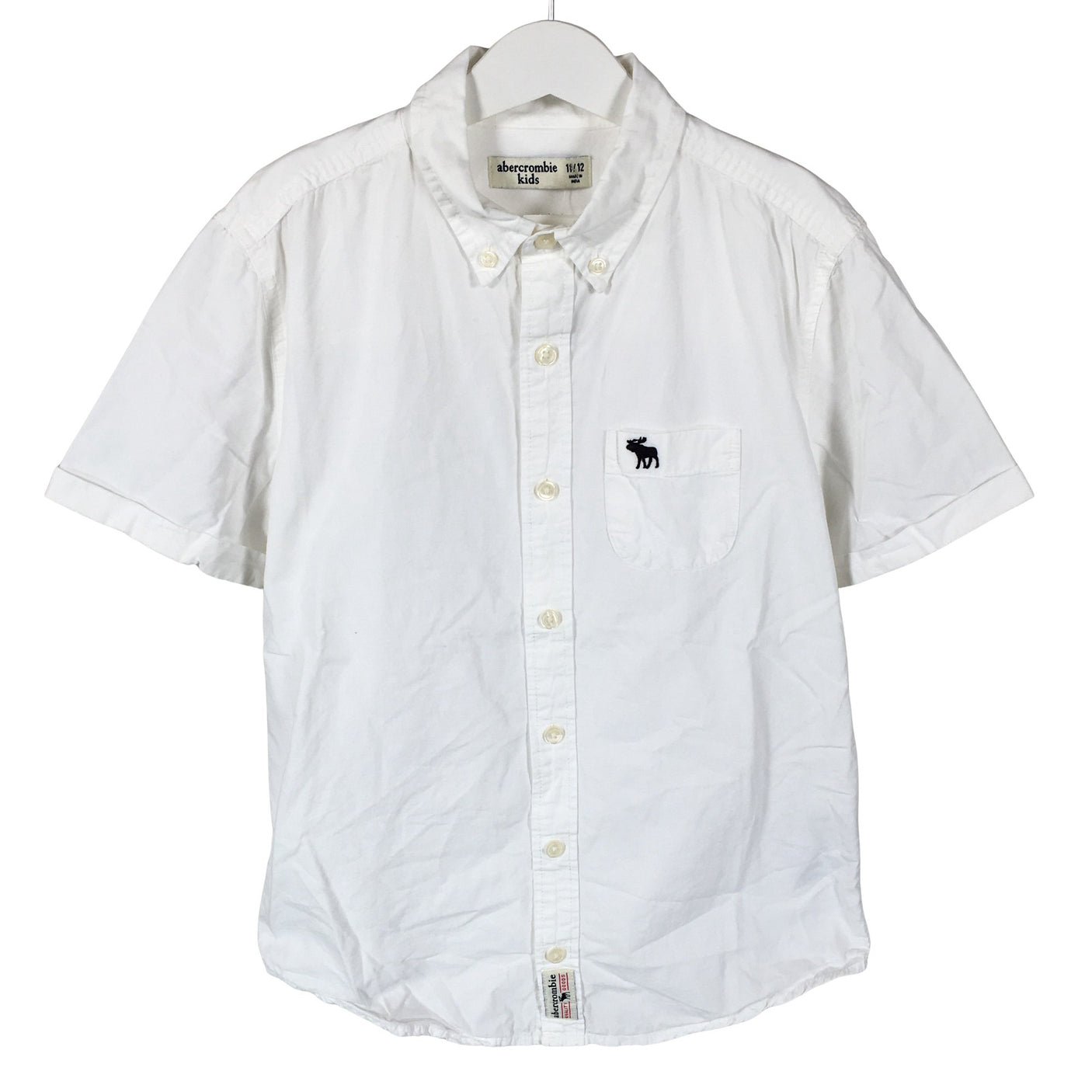 Unisex Abercrombie&Fitch - Collared shirt, size 146 - 152 - White (1)