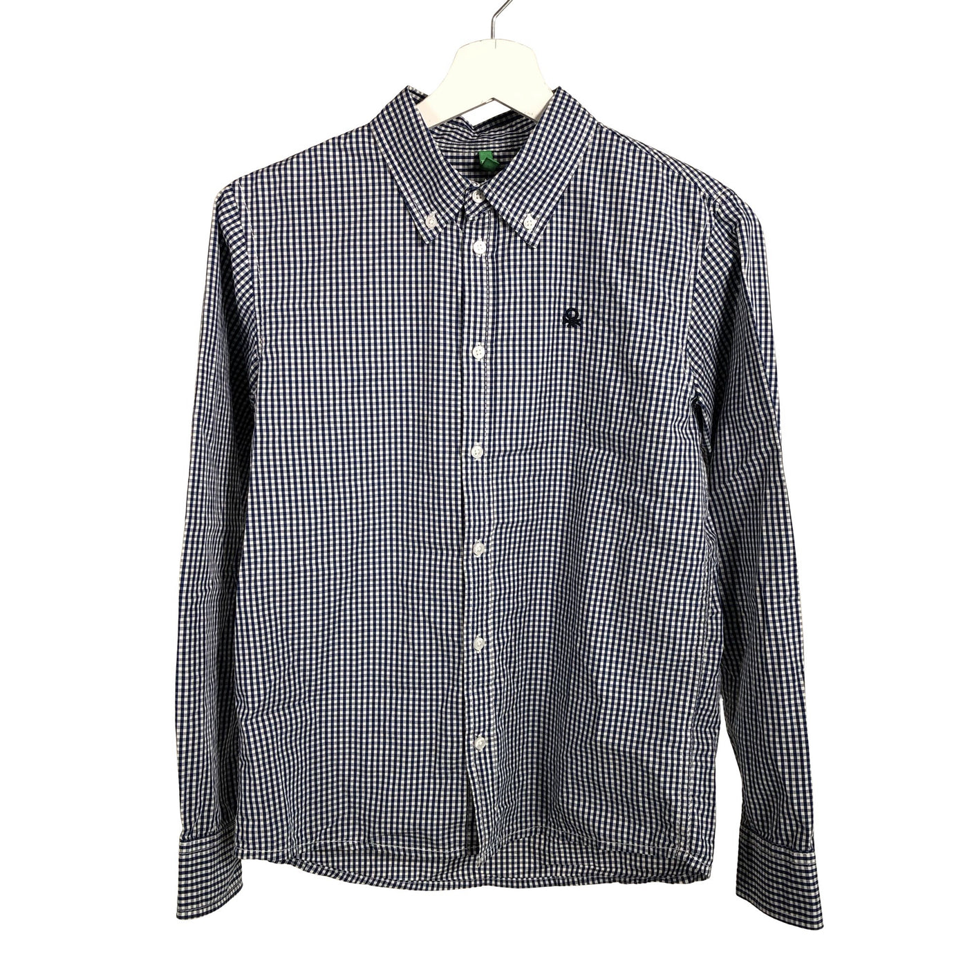 Unisex Benetton - Collared shirt, size 158 - 164 - Blue (1)