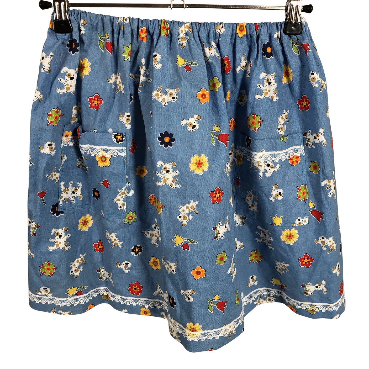 Unisex Handmade - Fabric skirt, size 122 - 128 - Light blue (2)