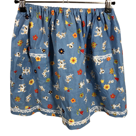 Unisex Handmade - Fabric skirt, size 122 - 128 - Light blue (2)