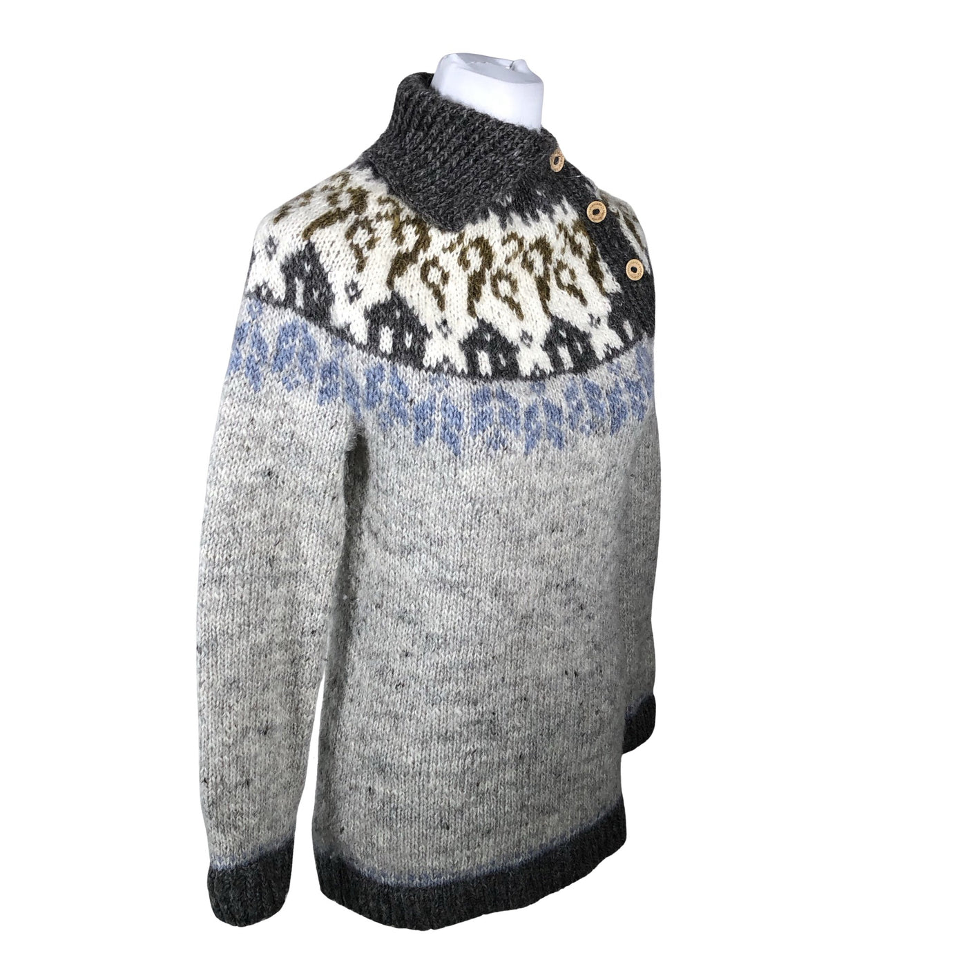 Unisex Handmade - Knit tunic, size 34 - Gray (4)