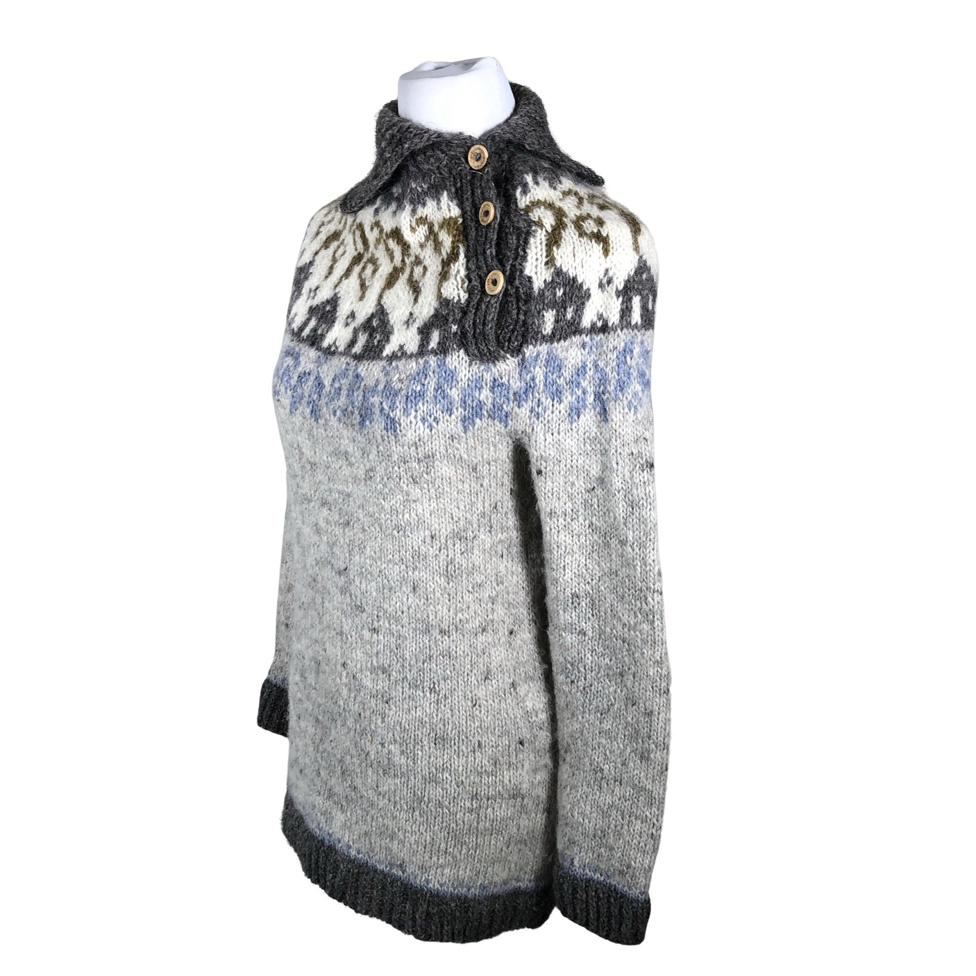 Unisex Handmade - Knit tunic, size 34 - Gray (3)