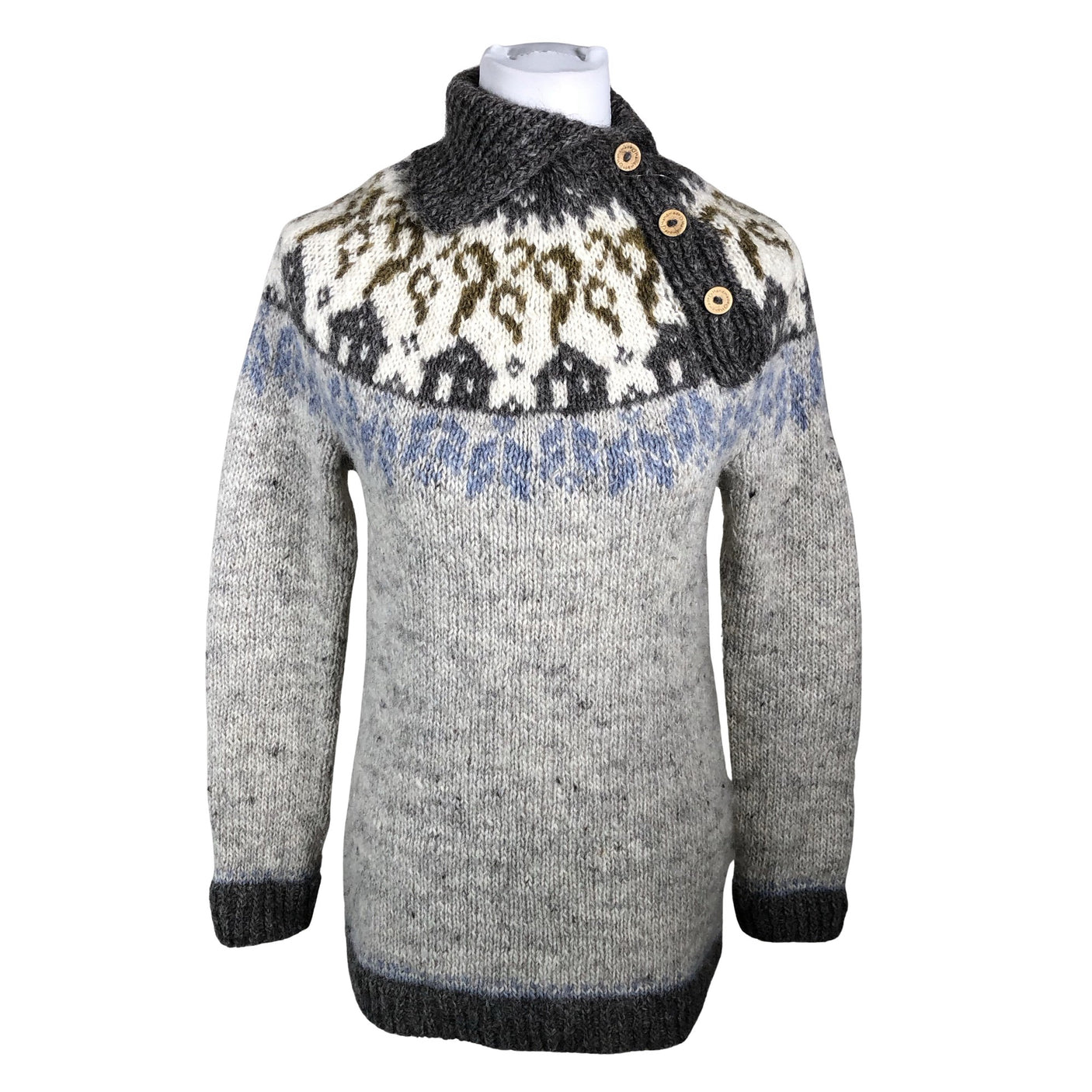 Unisex Handmade - Knit tunic, size 34 - Gray (1)