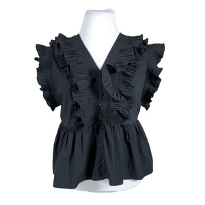 Unisex Y.A.S - Short-sleeved blouse, size 42 - Black (1)