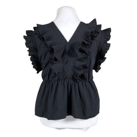 Unisex Y.A.S - Short-sleeved blouse, size 42 - Black (2)