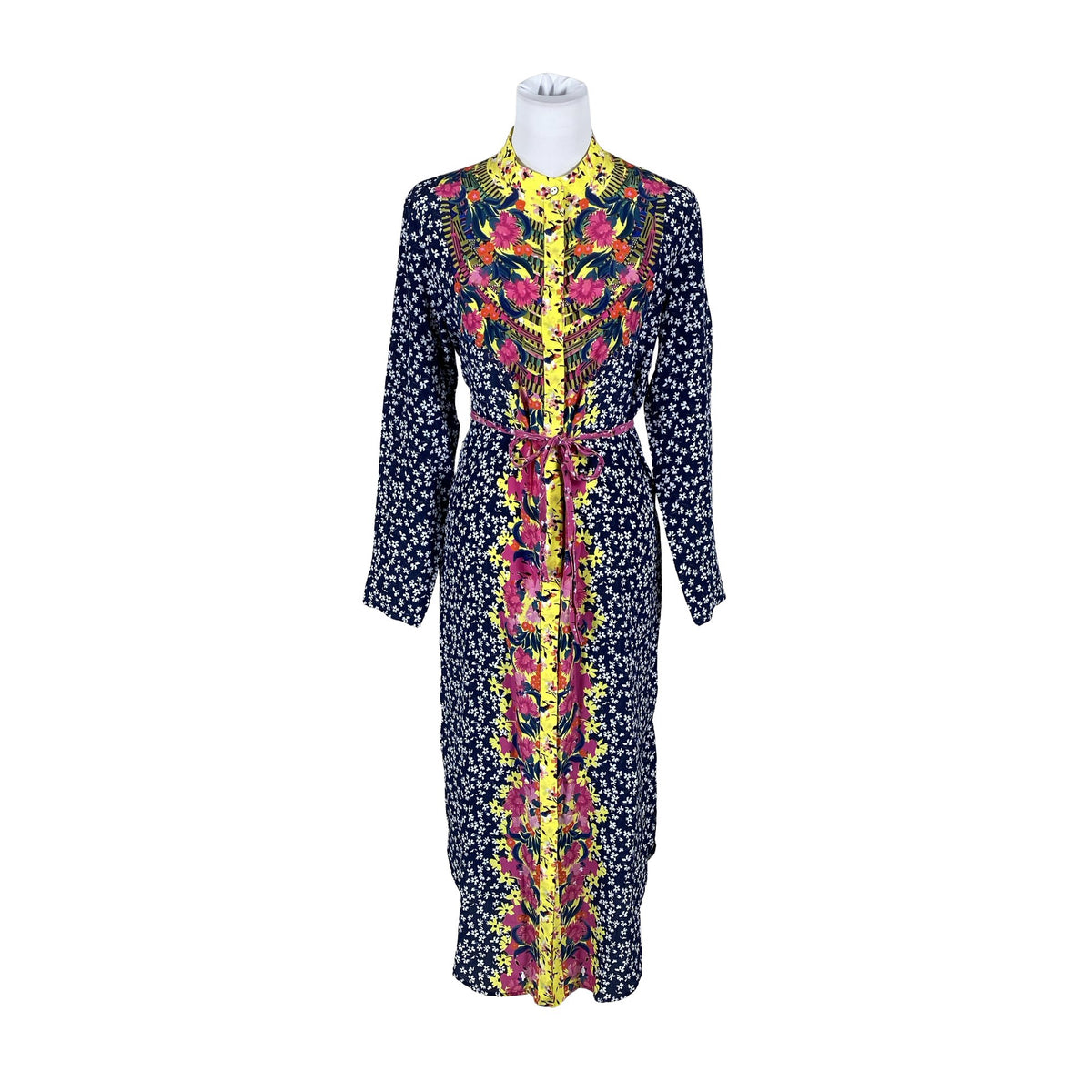 Unisex Saloni - Schiffon dress, size 38 - Yellow (1)