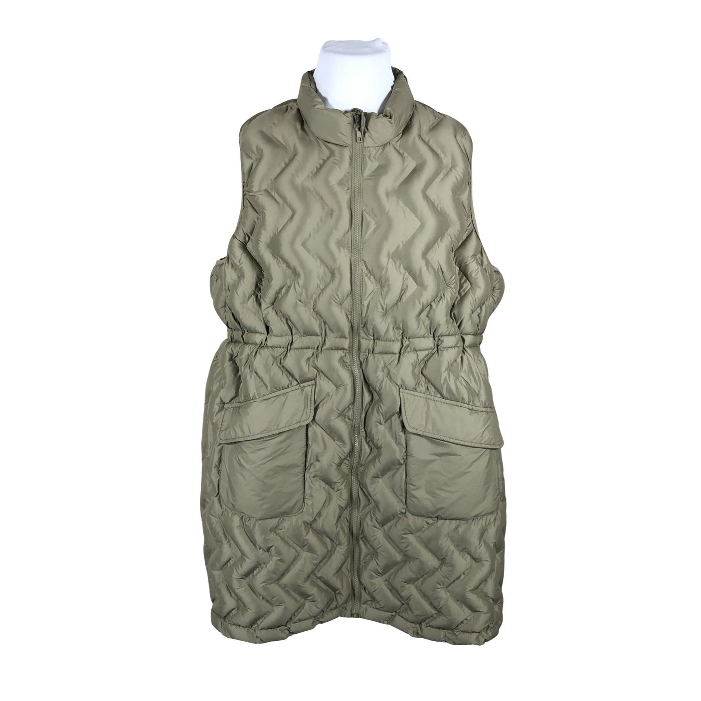 Unisex Ulla Popken - Winter vest, size 54 - Green (1)