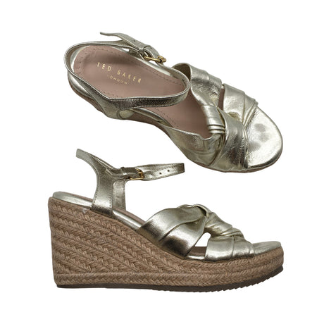 Unisex Ted Baker - Wedge sandals, size 36 - Gold ()