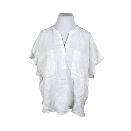 Unisex Nanso - Short-sleeved blouse, size 46 - White ()