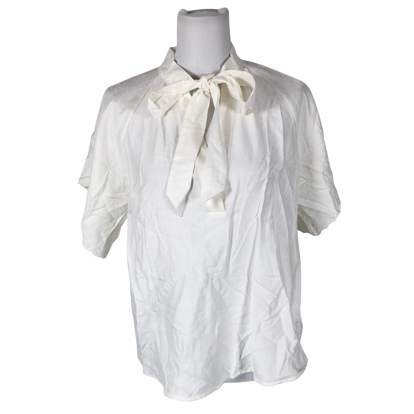 Unisex Bruuns Bazaar - Short-sleeved blouse, size 38 - White (1)