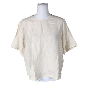 Unisex MSCH Copenhagen - Short-sleeved blouse, size 38 - Beige (1)
