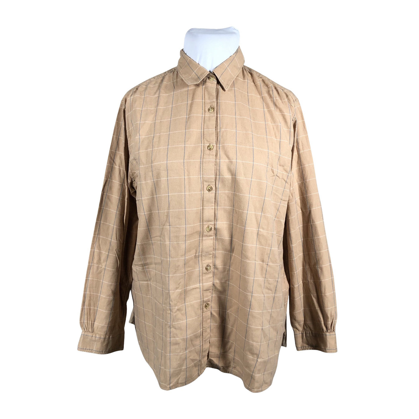 Unisex Uniqlo - Flannel shirt, size 44 - Beige (1)
