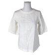 Unisex R-collection - Short-sleeved blouse, size 34 - White ()