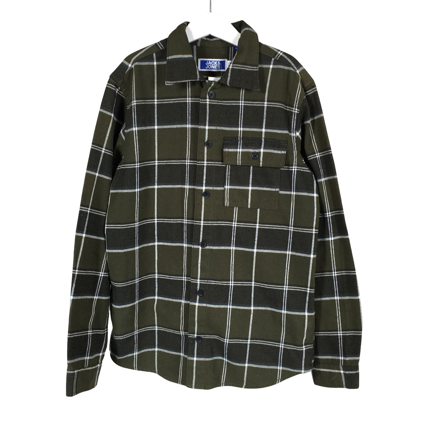 Unisex Jack & Jones - Flannel shirt, size 146 - 152 - Green (1)