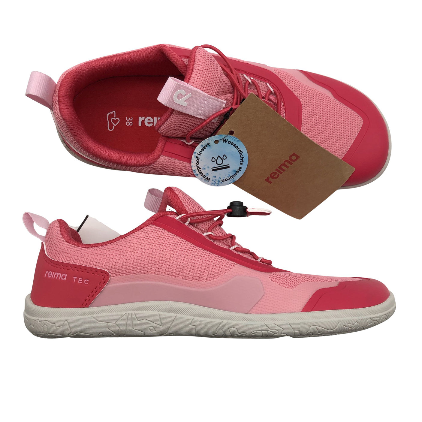 Unisex Reima - Casual sneakers, size 38 - Light pink (1)