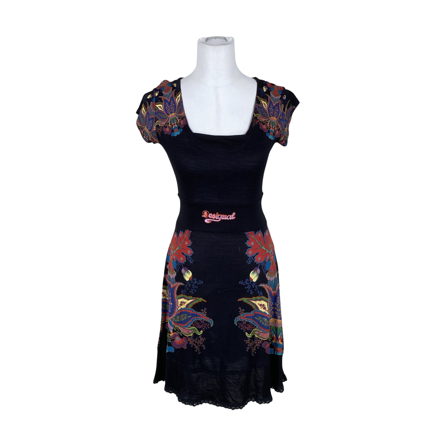 Unisex Desigual - Tricot dress, size 34 - Black (1)