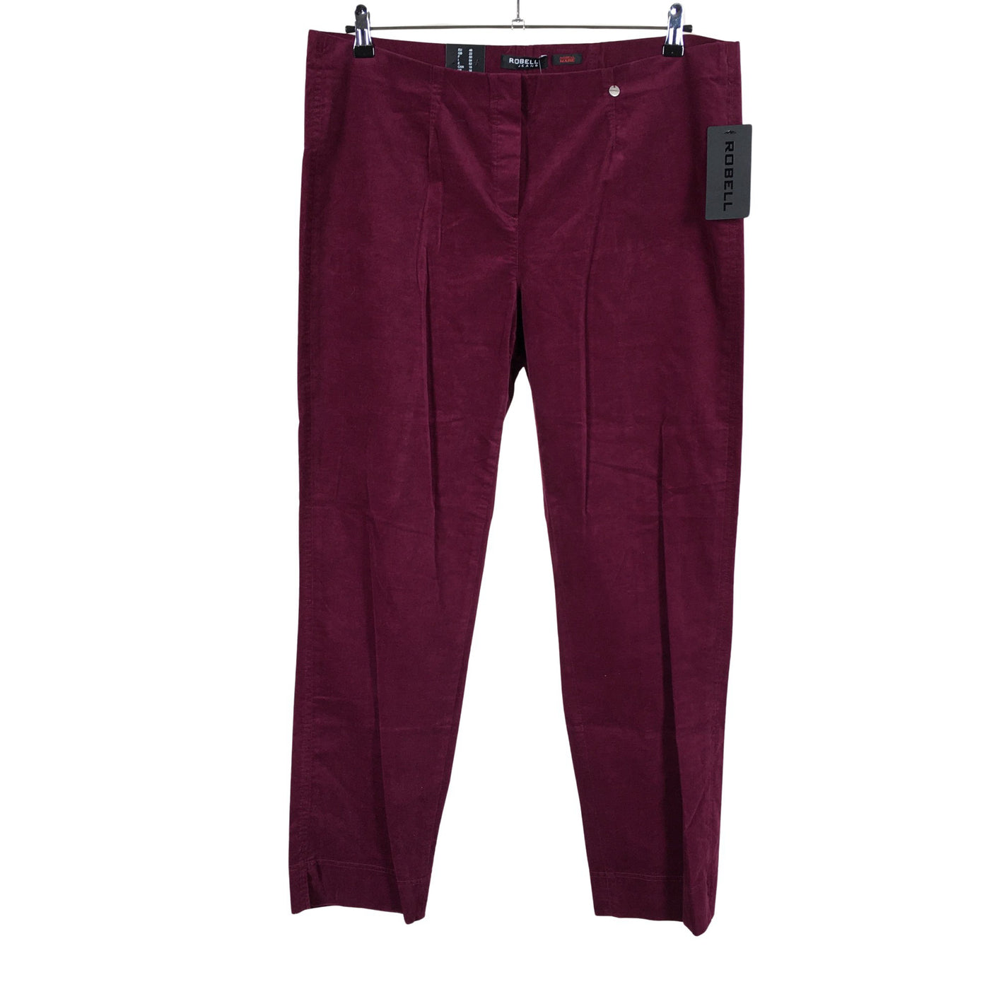 Unisex Robell - Velvet pants, size 48 - Wine red (1)