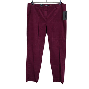 Unisex Robell - Velvet pants, size 48 - Wine red (1)