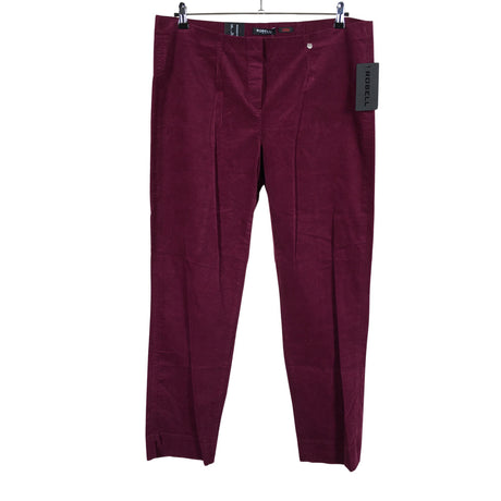 Unisex Robell - Velvet pants, size 48 - Wine red ()