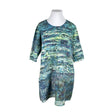 Unisex Prints on Linen - Dress, size 48 - Turquoise ()