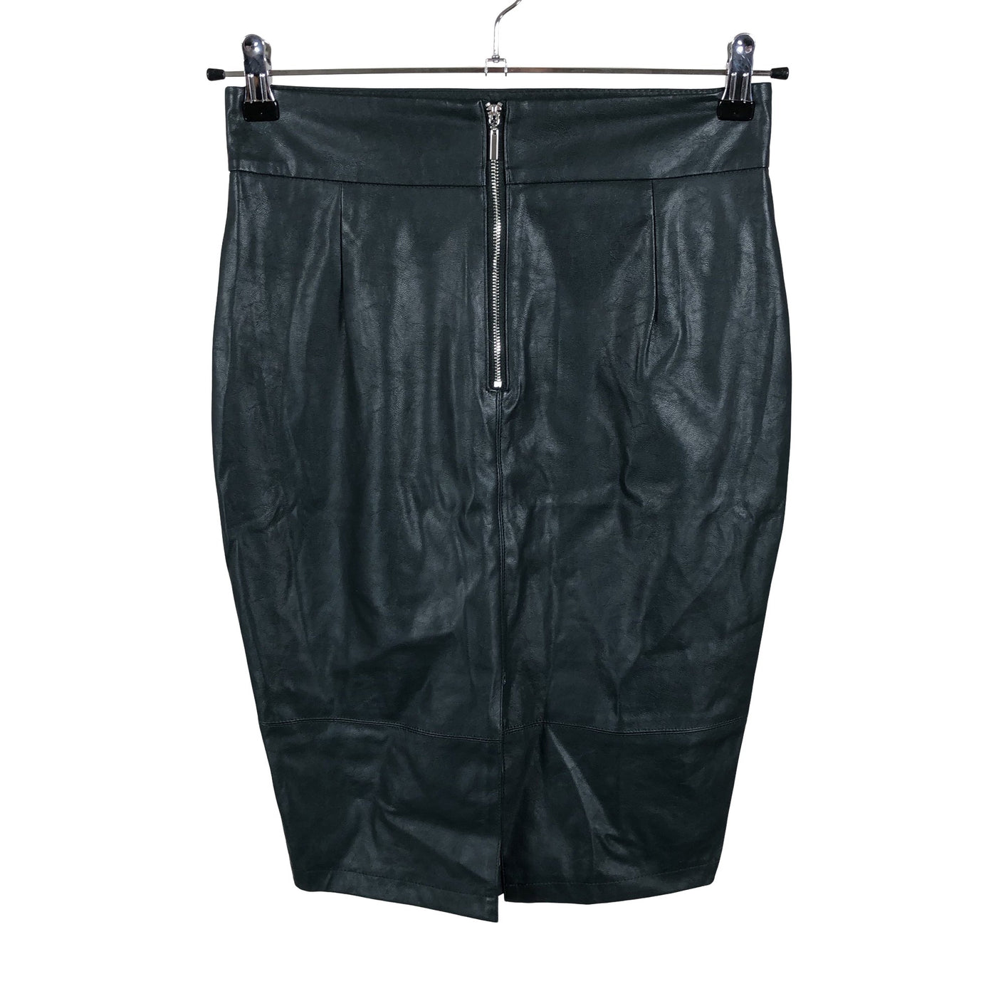 Unisex Forever New - Leather skirt, size 38 - Green (2)