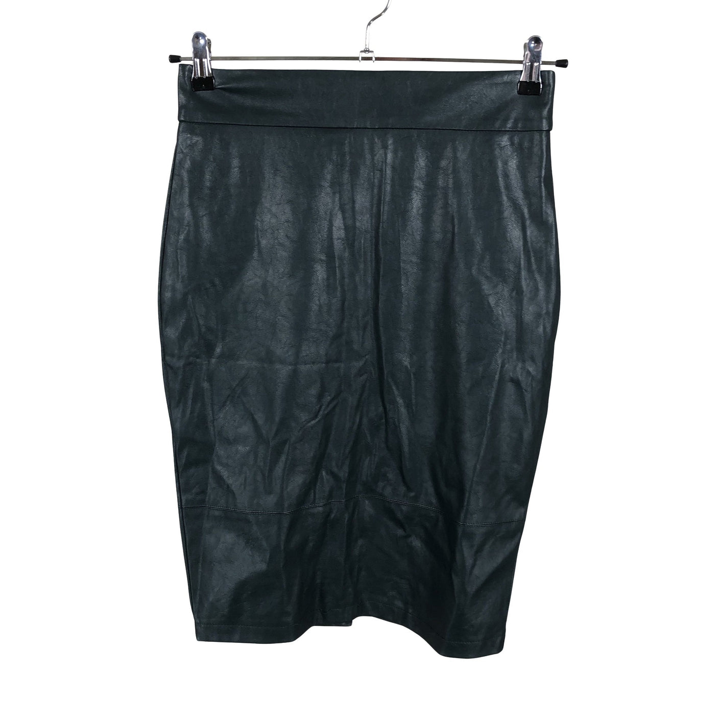 Unisex Forever New - Leather skirt, size 38 - Green (1)