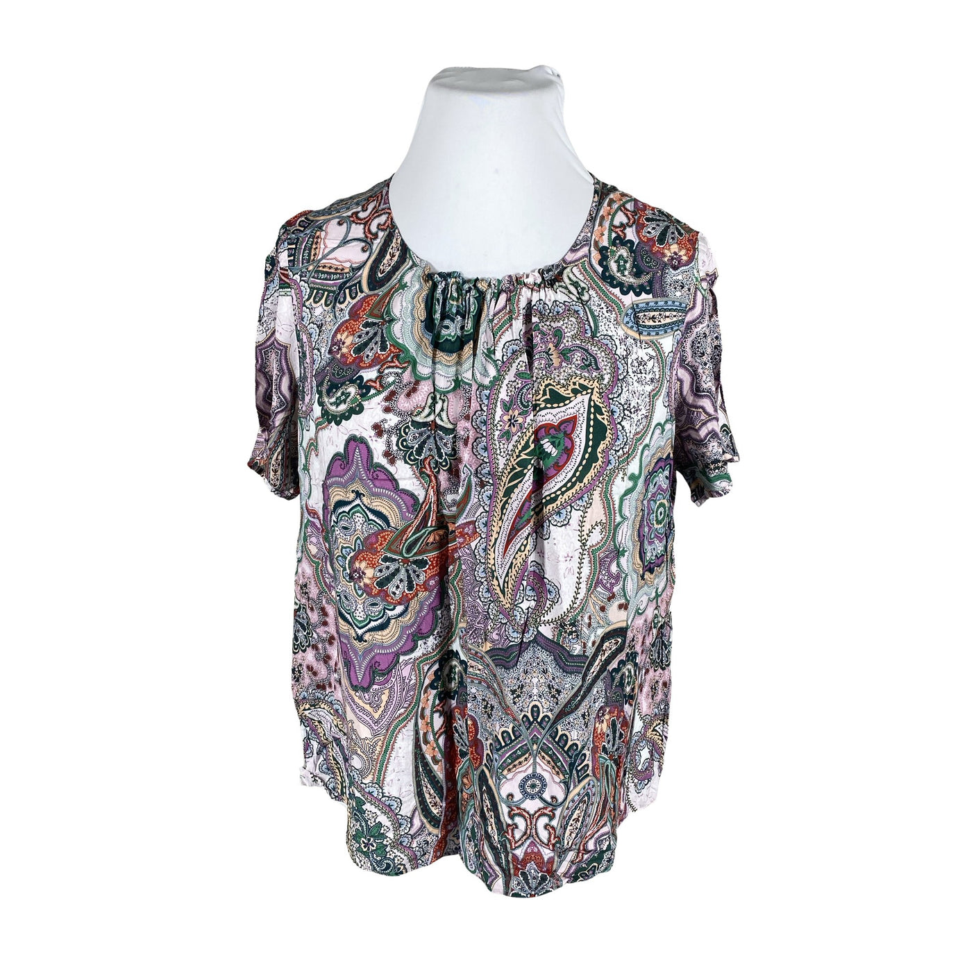 Unisex Gerry Weber - Short-sleeved blouse, size 46 - Violet (1)