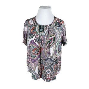 Unisex Gerry Weber - Short-sleeved blouse, size 46 - Violet (1)