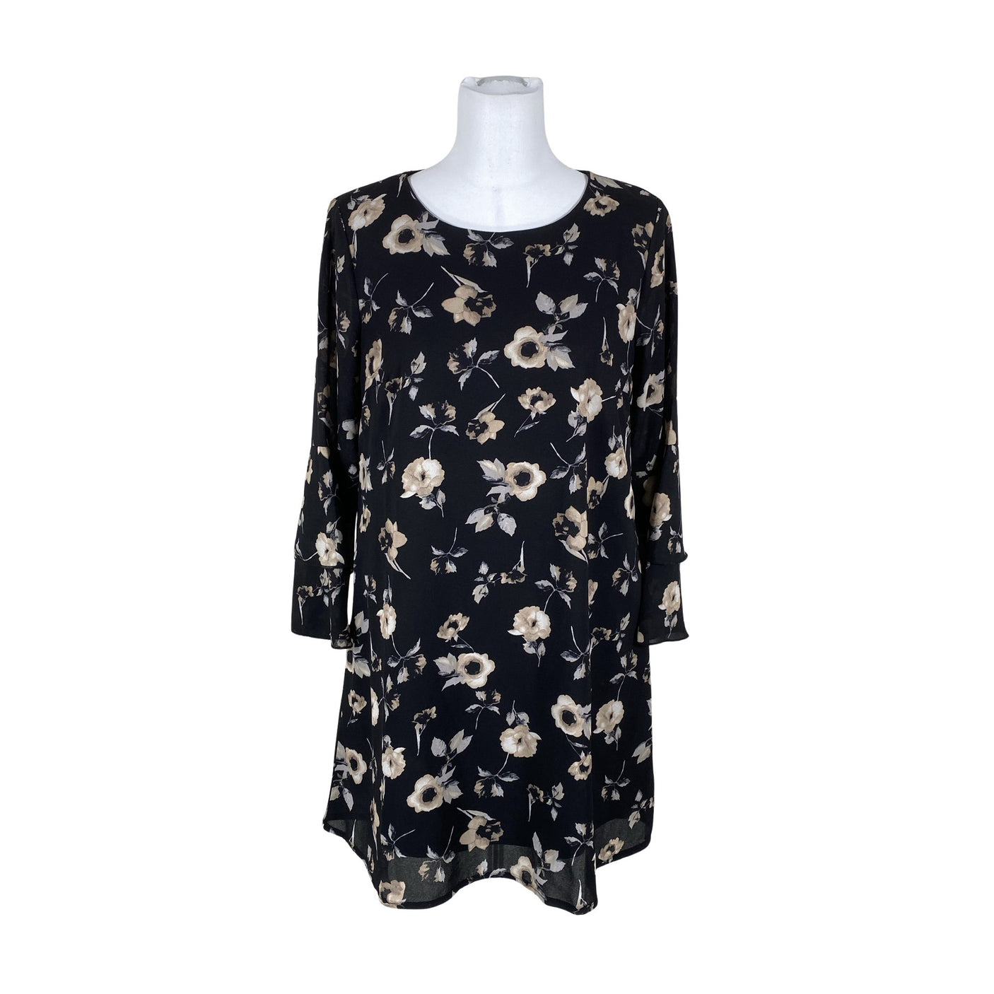 Unisex Happy Holly - Schiffon dress, size 40 - Black (1)