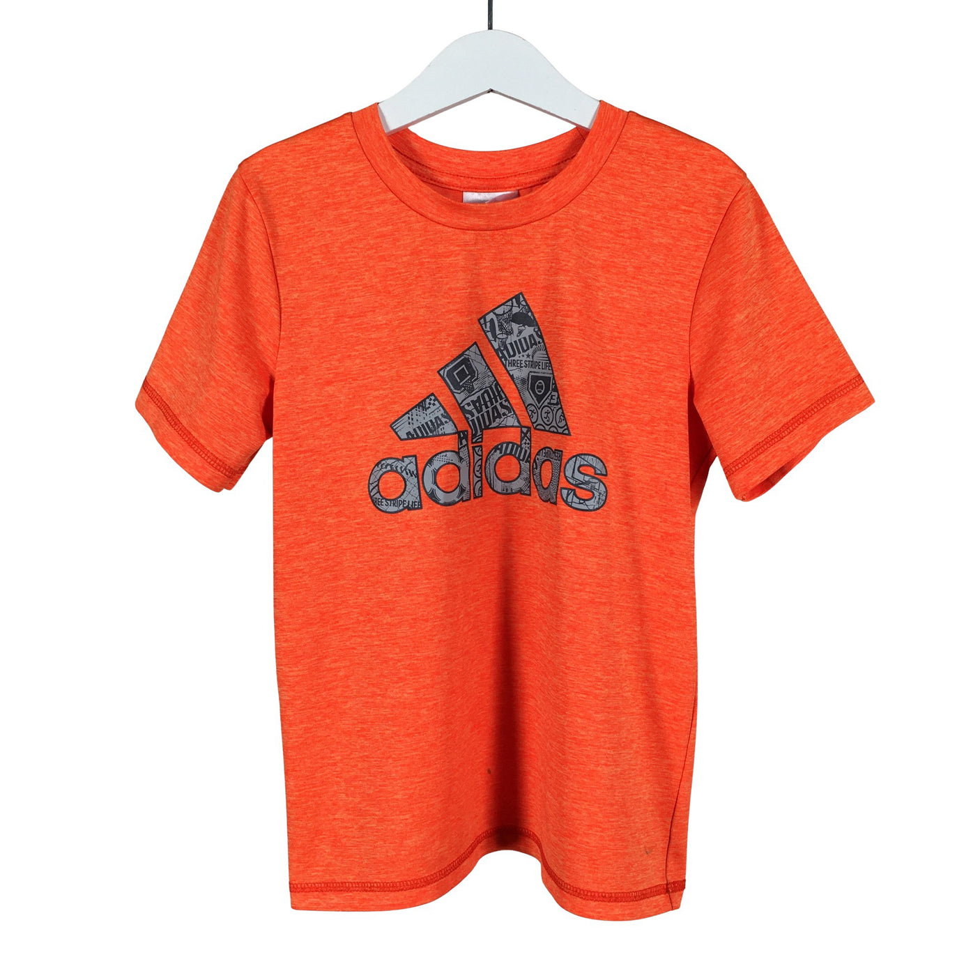 Unisex Adidas - Sports shirt, short sleeve, size 128 - 134 - Orange (1)